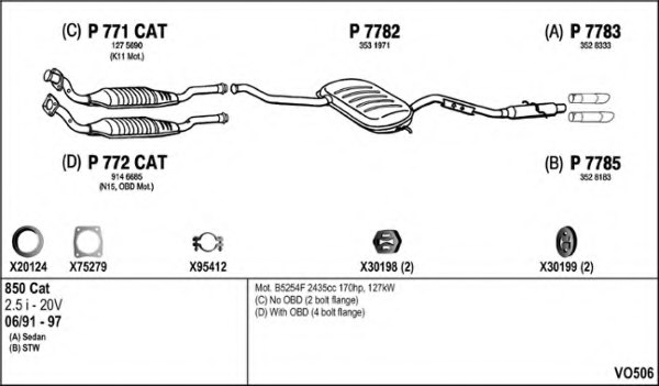 FENNO VO506 Exhaust System